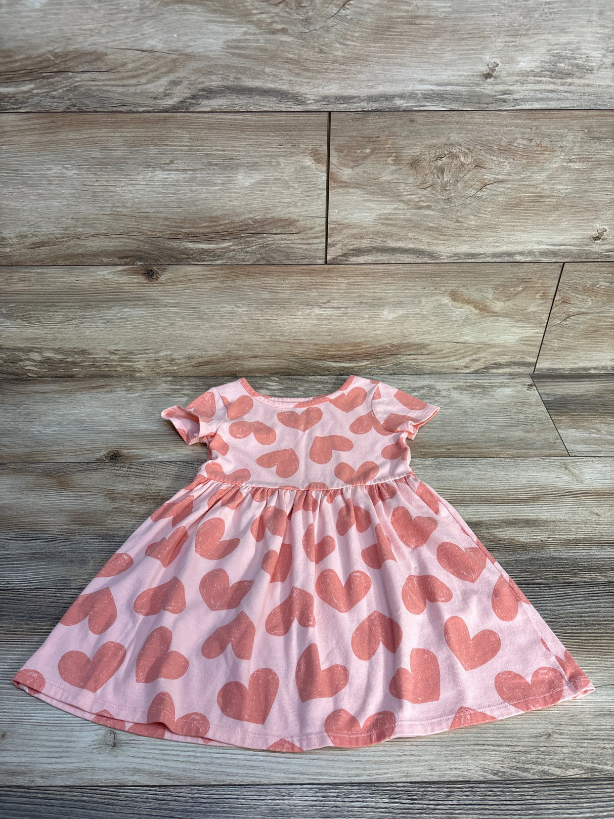 Cat & Jack Heart Print Dress Pink sz 4T