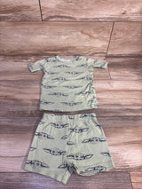 Star Wars 2pc Grogu Pajama Set Green sz 2T