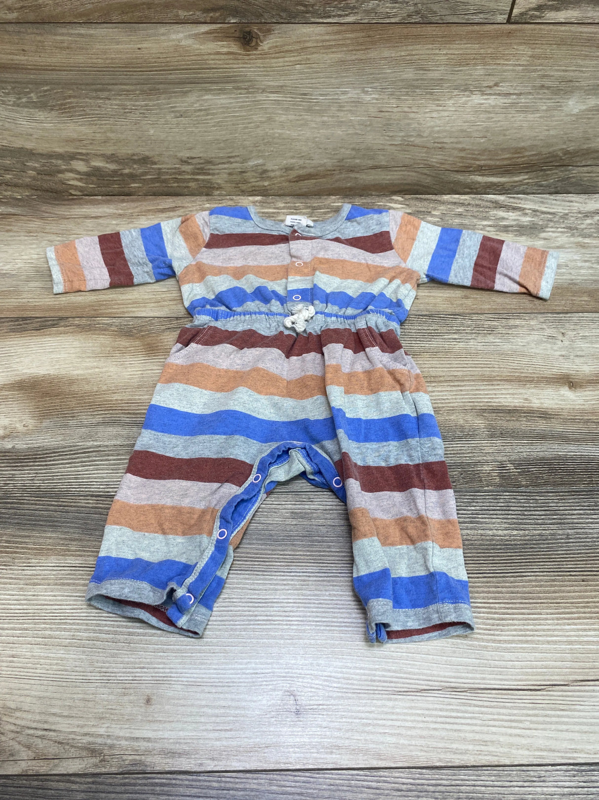 Peek... Striped Coverall Grey sz 3-6m