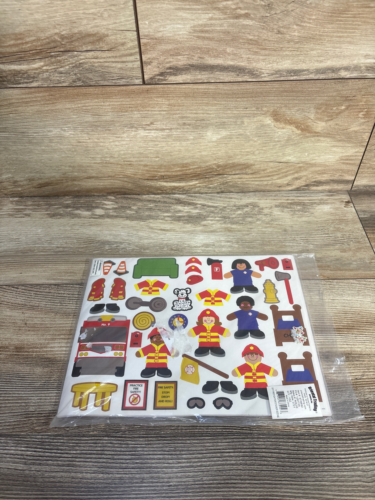 NEW Oriental Trading Fun Express - DIY Firefighter Scene - 12 Sticker Sheets
