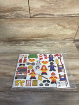 NEW Oriental Trading Fun Express - DIY Firefighter Scene - 12 Sticker Sheets