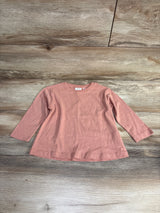 Zara Long Sleeve Shirt Coral sz 12-18m
