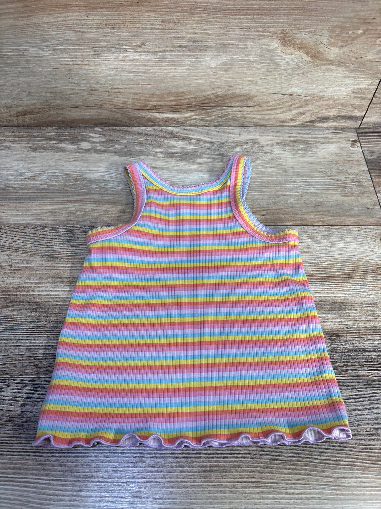 Cat & Jack Striped Ribbed Tank Top Pink sz 3T