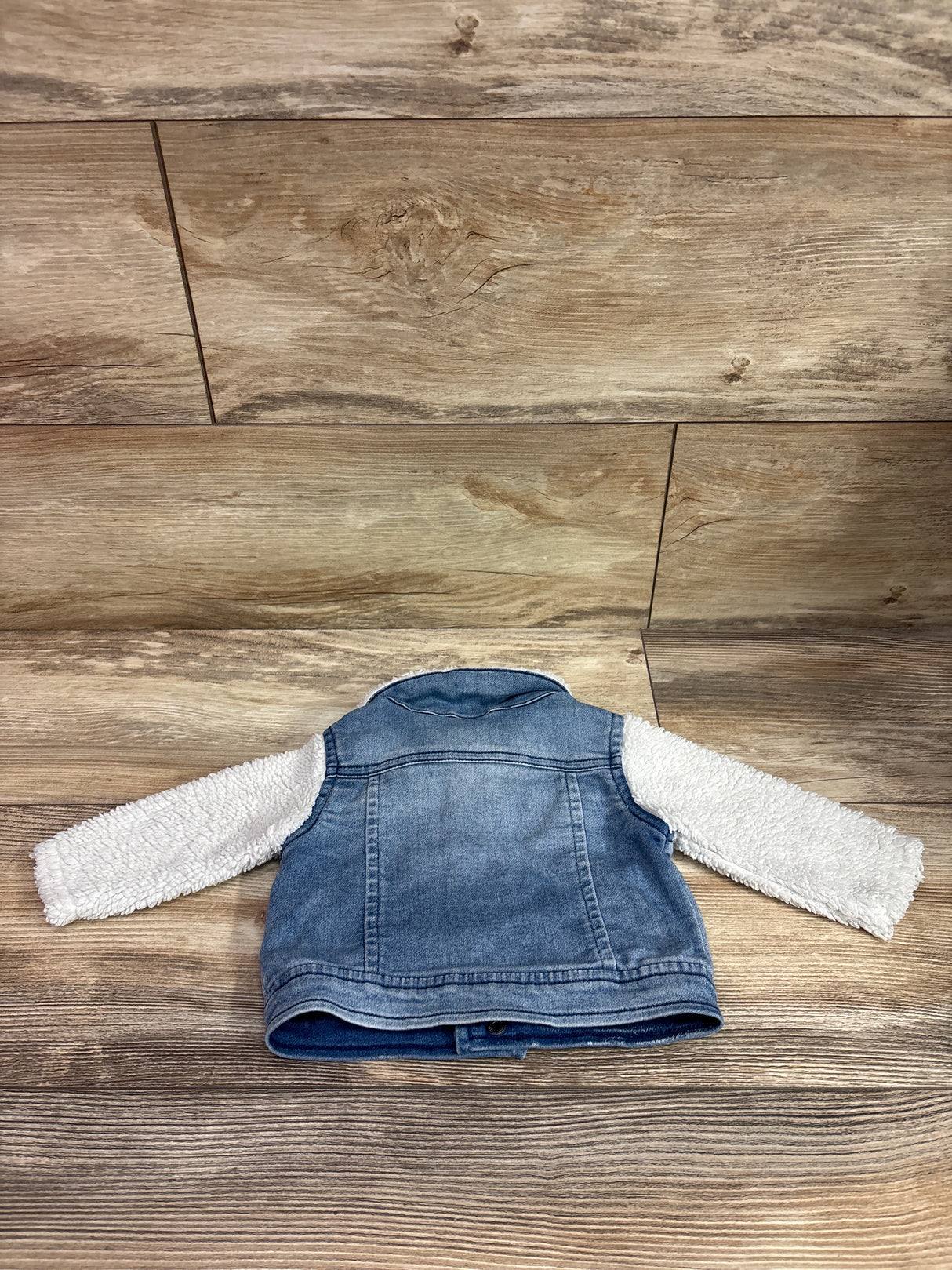 Cat & Jack Sherpa Lined Denim Jacket Blue sz 0-3m