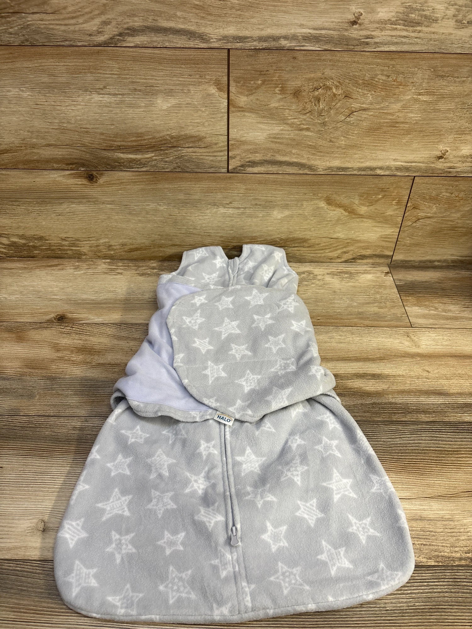 Halo Fleece SleepSack Swaddle Grey sz S/3-6m