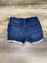 Cat & Jack Eyelet Trim Denim Shorts Blue sz 12m