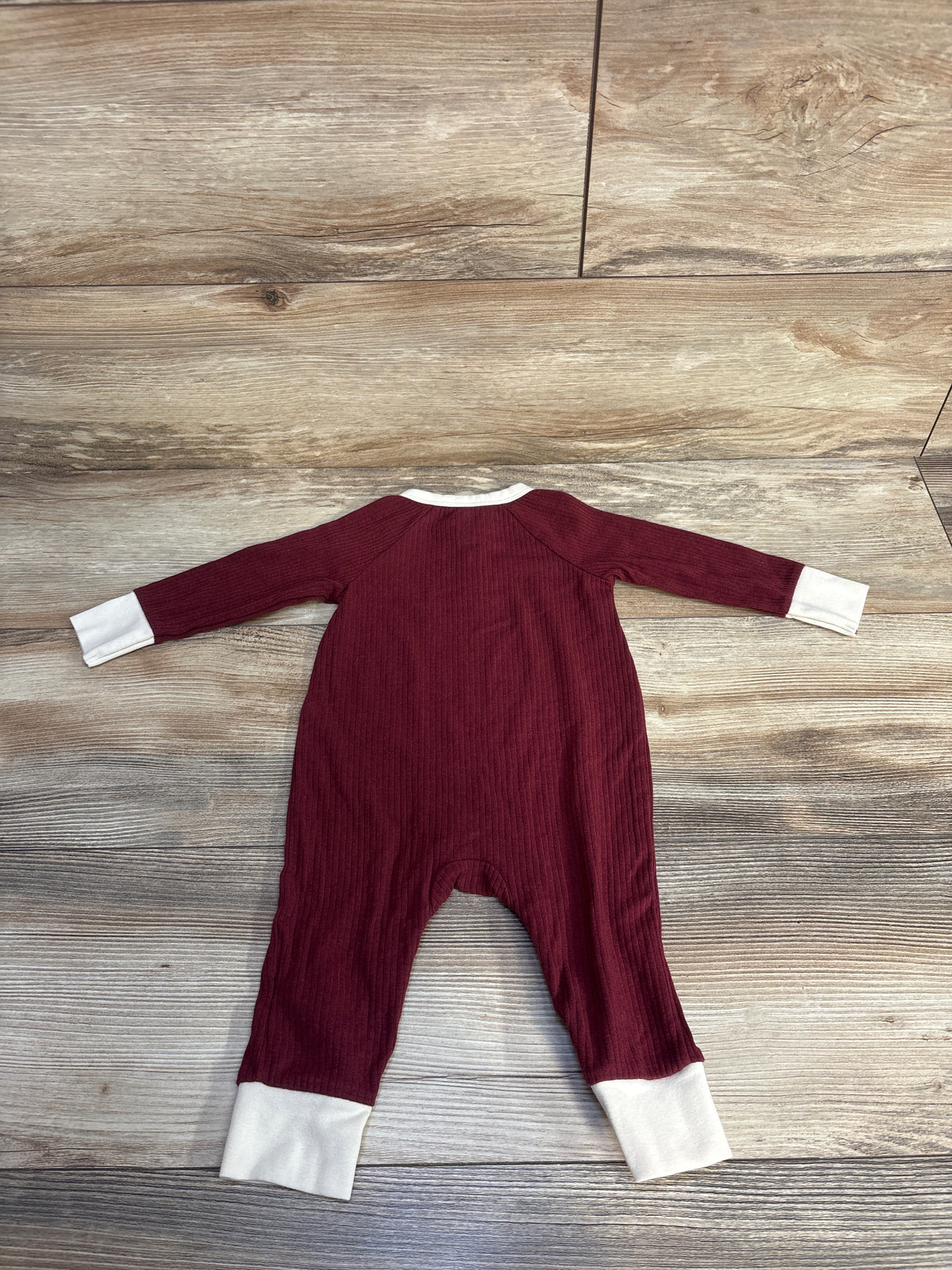 Cat & Jack Ribbed Long Sleeve Coverall Burgundy sz 6-9m