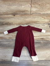 Cat & Jack Ribbed Long Sleeve Coverall Burgundy sz 6-9m