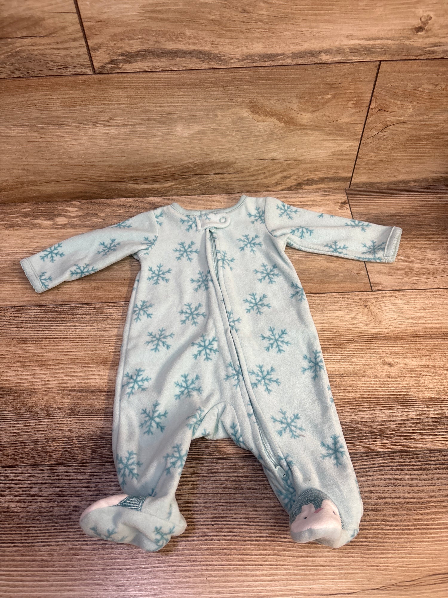 Just One You Snowflake Blanket Sleeper Blue sz Newborn