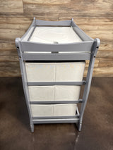 Badger Basket Sleigh-Style Baby Changing Table 2/ Hamper & 3 Storage Baskets
