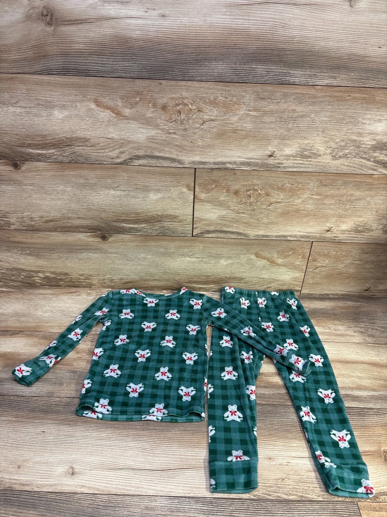 Cat & Jack 2pc Velour Pajama Set Green sz 4T