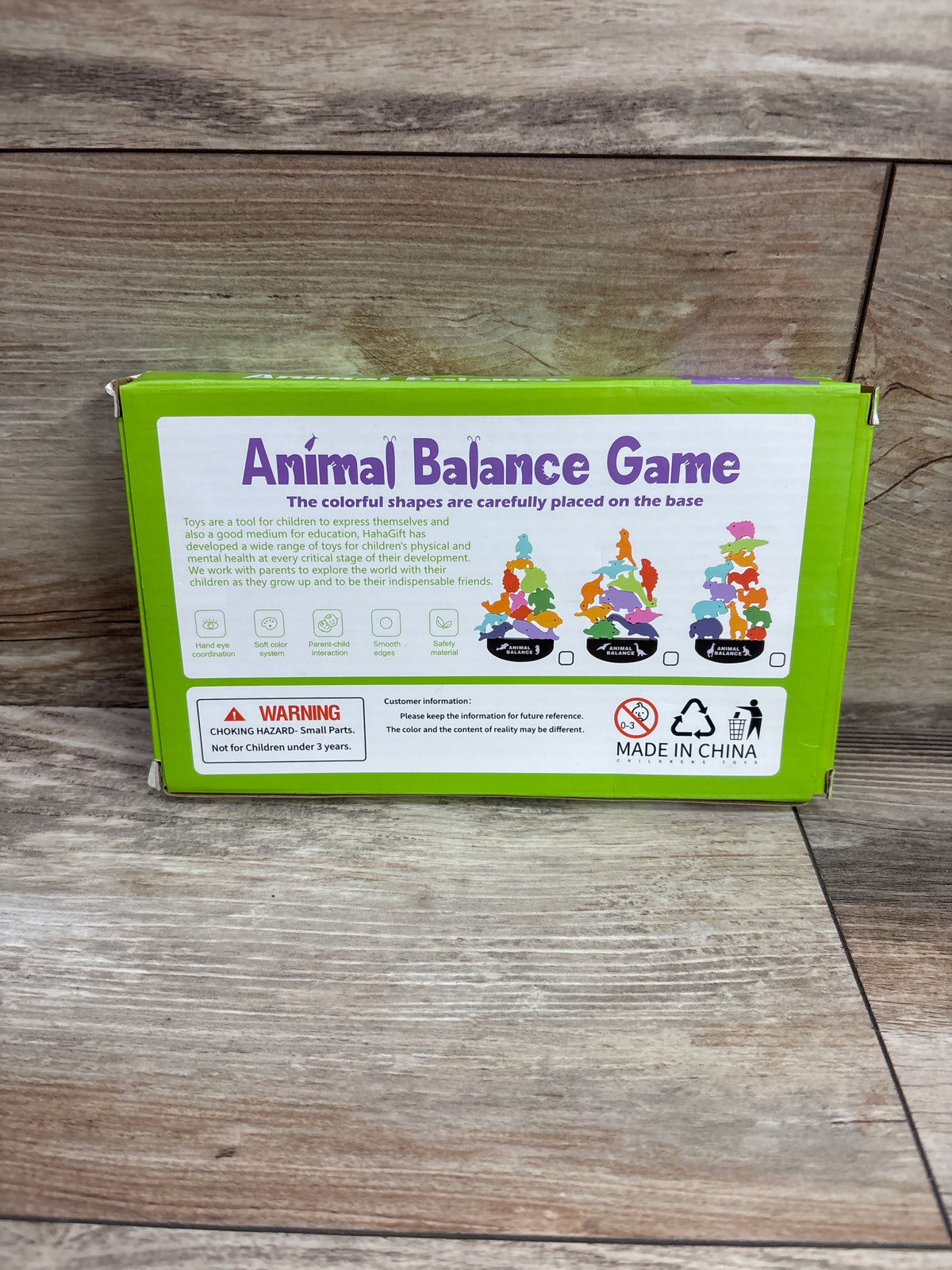 LeeQinersw 11pc Wooden Dinosaur Balance Game