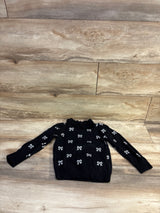 Janie & Jack Bow Puff Sleeve Sweater Black sz 4T