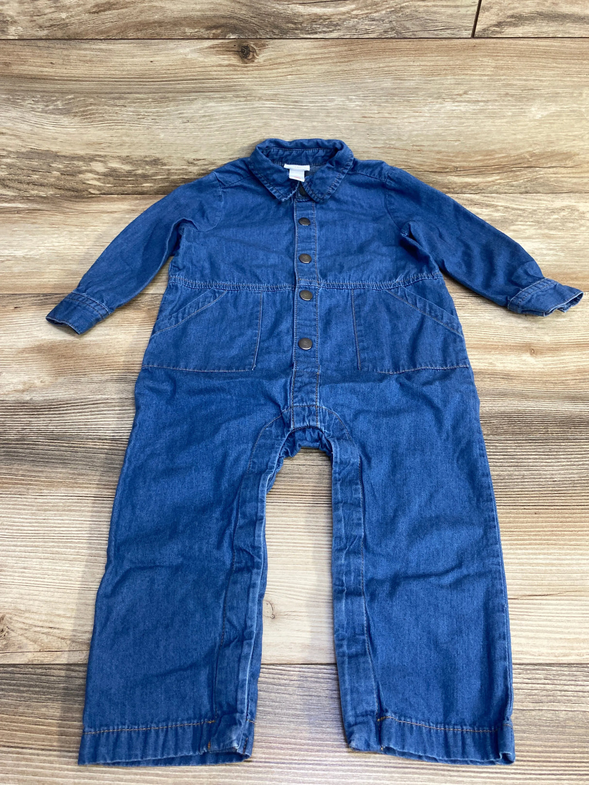 Cat & Jack Chambray Jumpsuit Blue sz 18m - Me n Mommy To Be