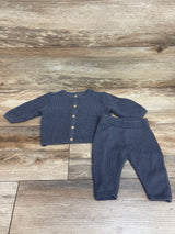 H&M 2pc Knit Button-Up Cardigan Sweater & Pants set Grey sz Newborn