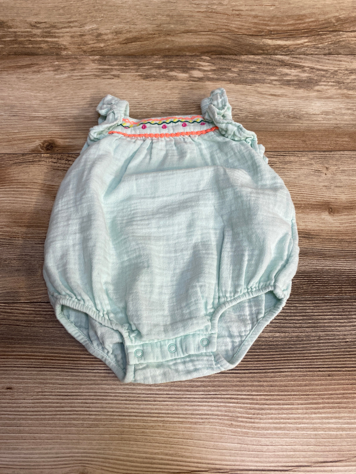 Cat & Jack Embroidered Romper Mint sz 0-3m