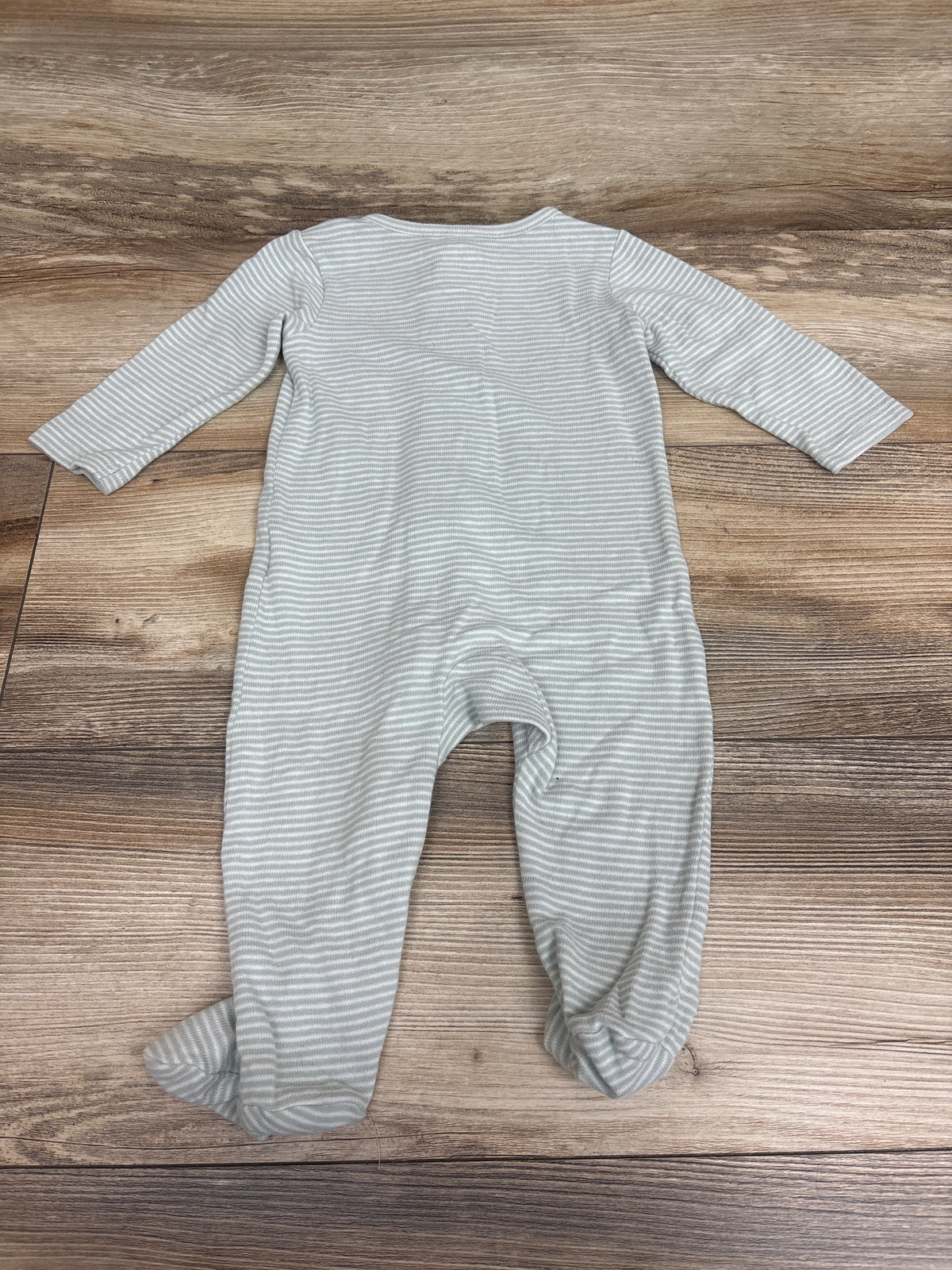 Child Of Mine Striped Sleeper Green sz 3-6m