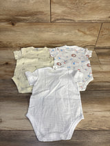 Happy Friend 3pk Bodysuits White sz 9m