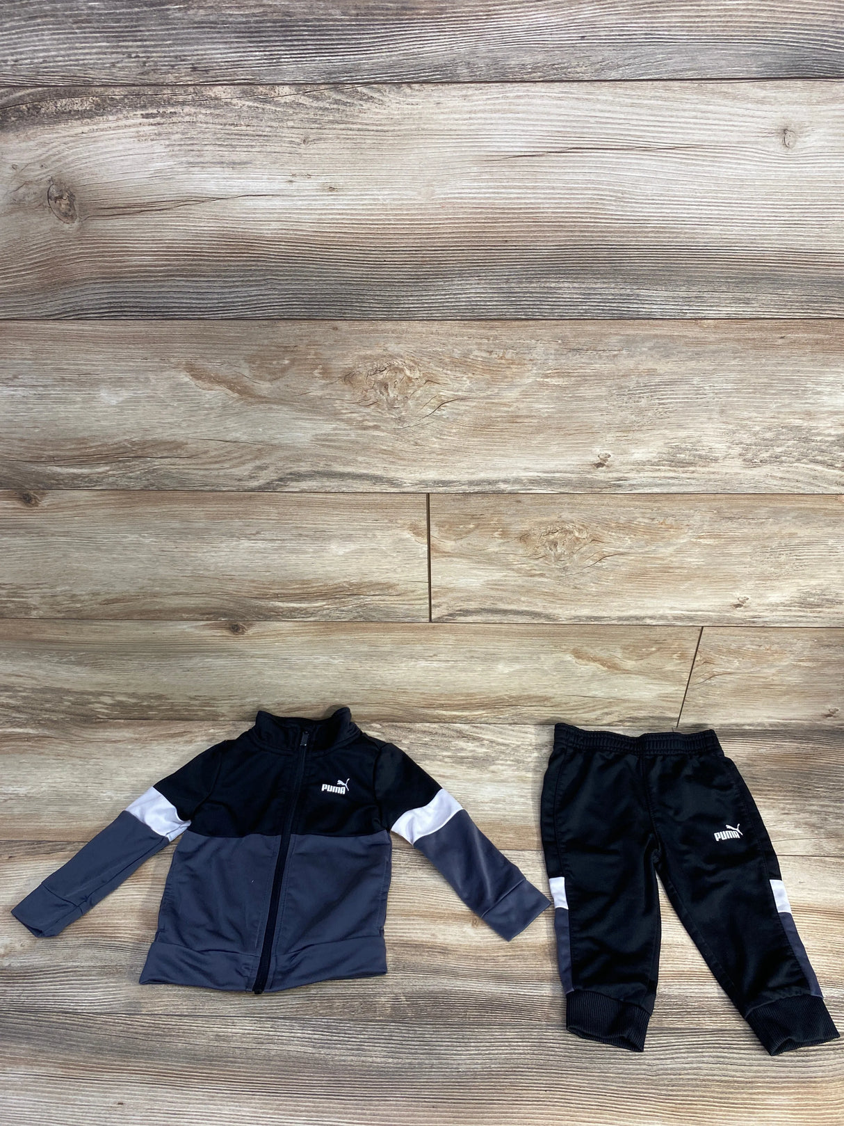 Puma 2pc Track Suit Set Black sz 12m