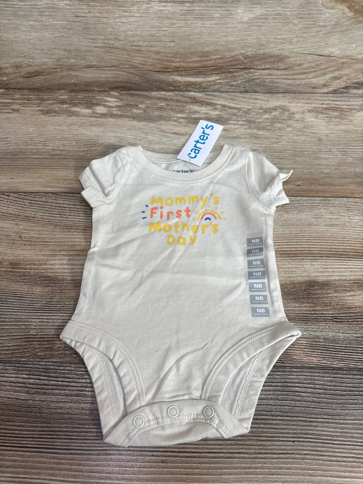 NEW Carter's Mommy's First Mother's Day Bodysuit Cream sz Newborn
