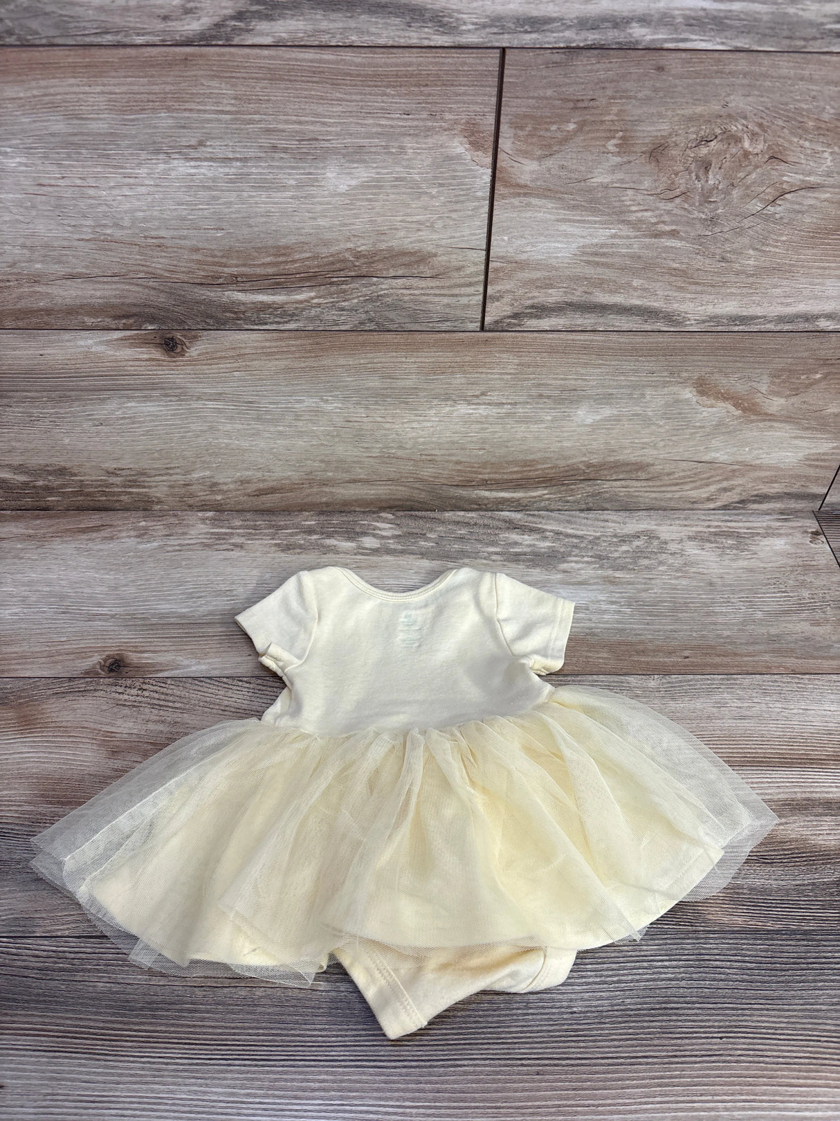 Disney Baby Winnie The Pooh Tulle Layered Bodysuit Dress Yellow sz 0-3m