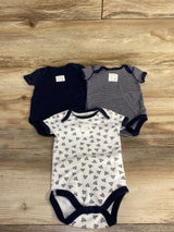 Burt's Bee Baby 3pk Bee Bodysuit Set White sz 0-3m
