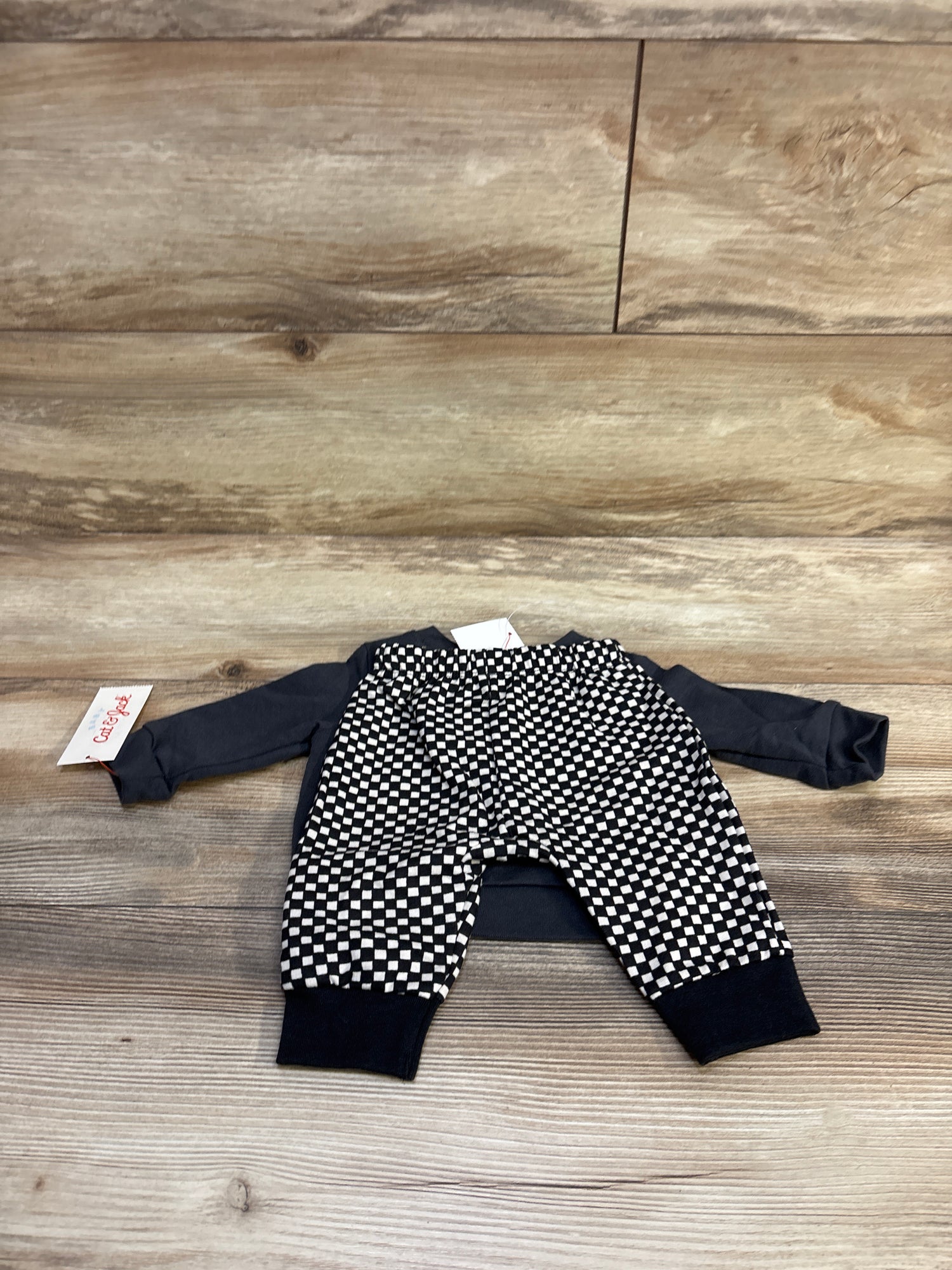 NEW Cat & Jack 2pc Milk Monster Sweatshirt & Joggers Charcoal sz 0-3m