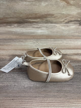 NEW Old Navy Metallic Faux-Leather Ballet Flats Gold sz 4/5c