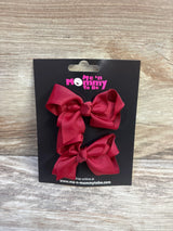NEW Hair Bows 2pk Maroon