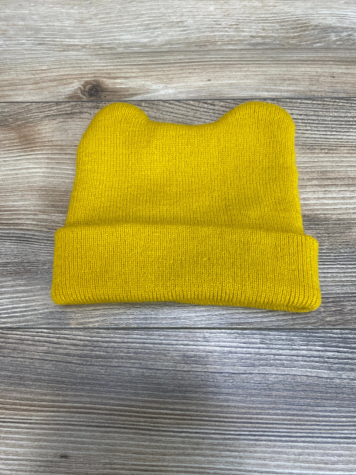 Cute Baby Knit Bear Ears Cap Yellow Sz 0-12m