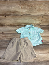 Wrangler 2pc Button-Up Shirt & Board Shorts Set Blue sz 2T
