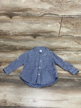 Baby Gap Navy Gingham Poplin Shirt sz 3T