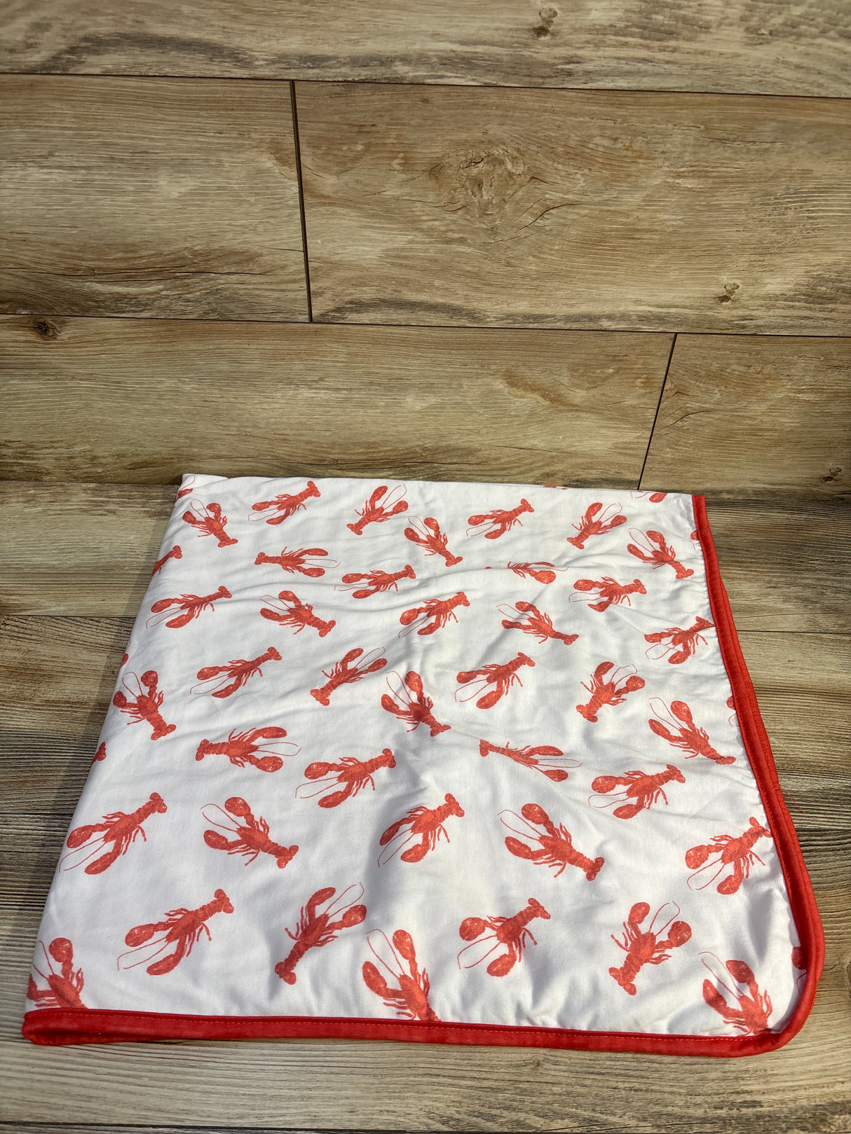 Boat House Multiuse Reversible Lobster Baby Blanket, 42" x 42"