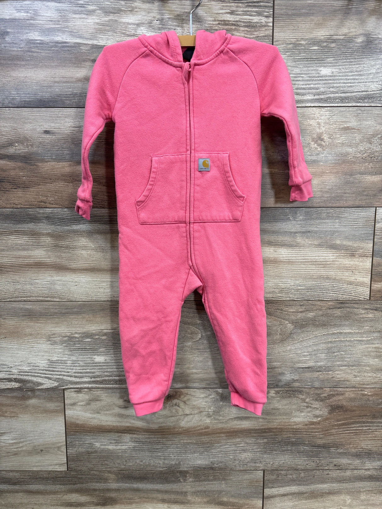Carhartt Fleece Long Sleeve Zip-Front Coverall Pink sz 18m