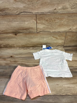 NEW Adidas 2pc Shirt & Shorts Set White sz 12-18m