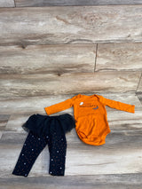 Just One You 2pc My First Halloween Bodysuit & Skeggings Set Orange sz 9m