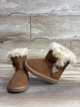 Children's Place Lightweight Fur-Lined Boots Brown sz 5c