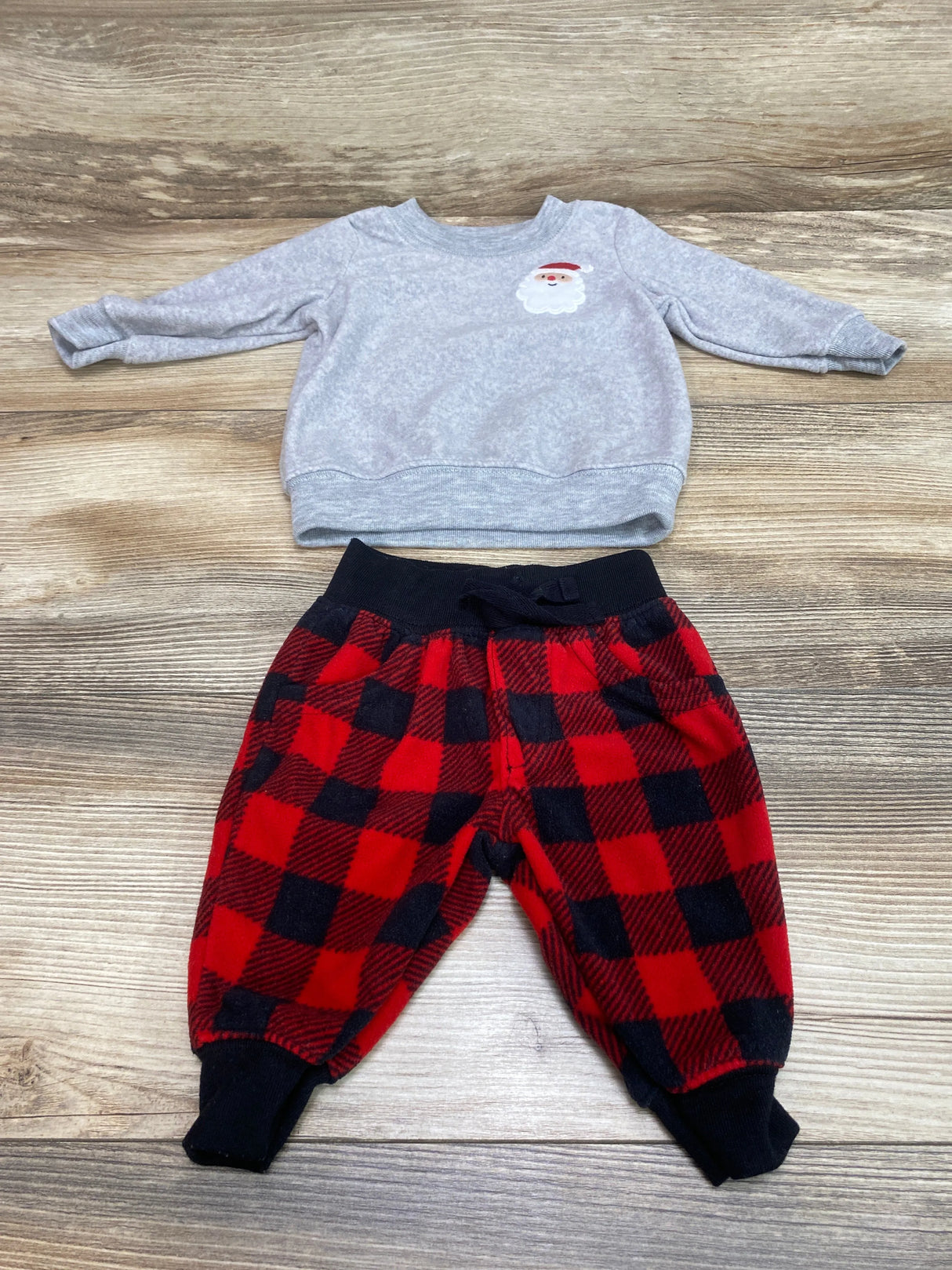Just One You 2pc Santa Sweatshirt & Pants Grey sz 3m - Me n Mommy To Be