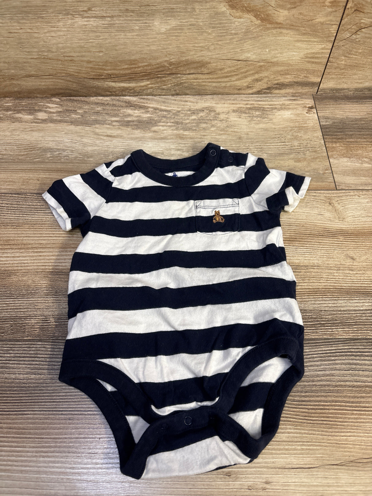 Baby Gap Striped Pocket Bodysuit Navy sz 6-12m