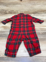Old Navy Tartan Button Front Coverall Red sz 3-6m