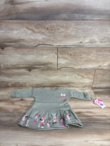 NEW Disney Junior Minnie Mouse Peplum Sweatshirt Olive sz 12m