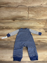 NEW Carter's Striped Coverall Blue sz 6m
