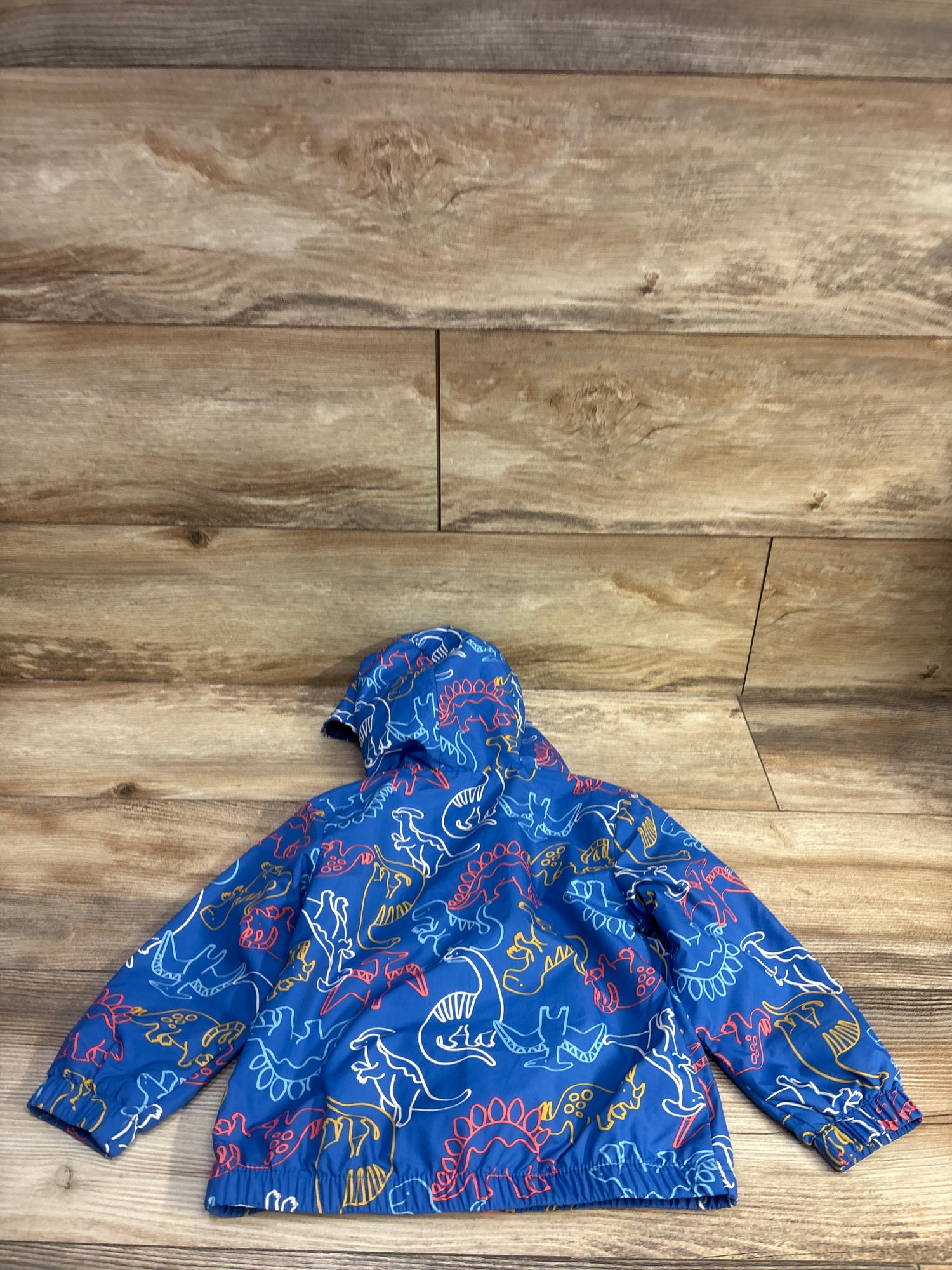 Cat & Jack Dinosaur Windbreaker Jacket Blue sz 2T