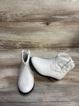 Cat & Jack Zipper Western Boots White sz 7c