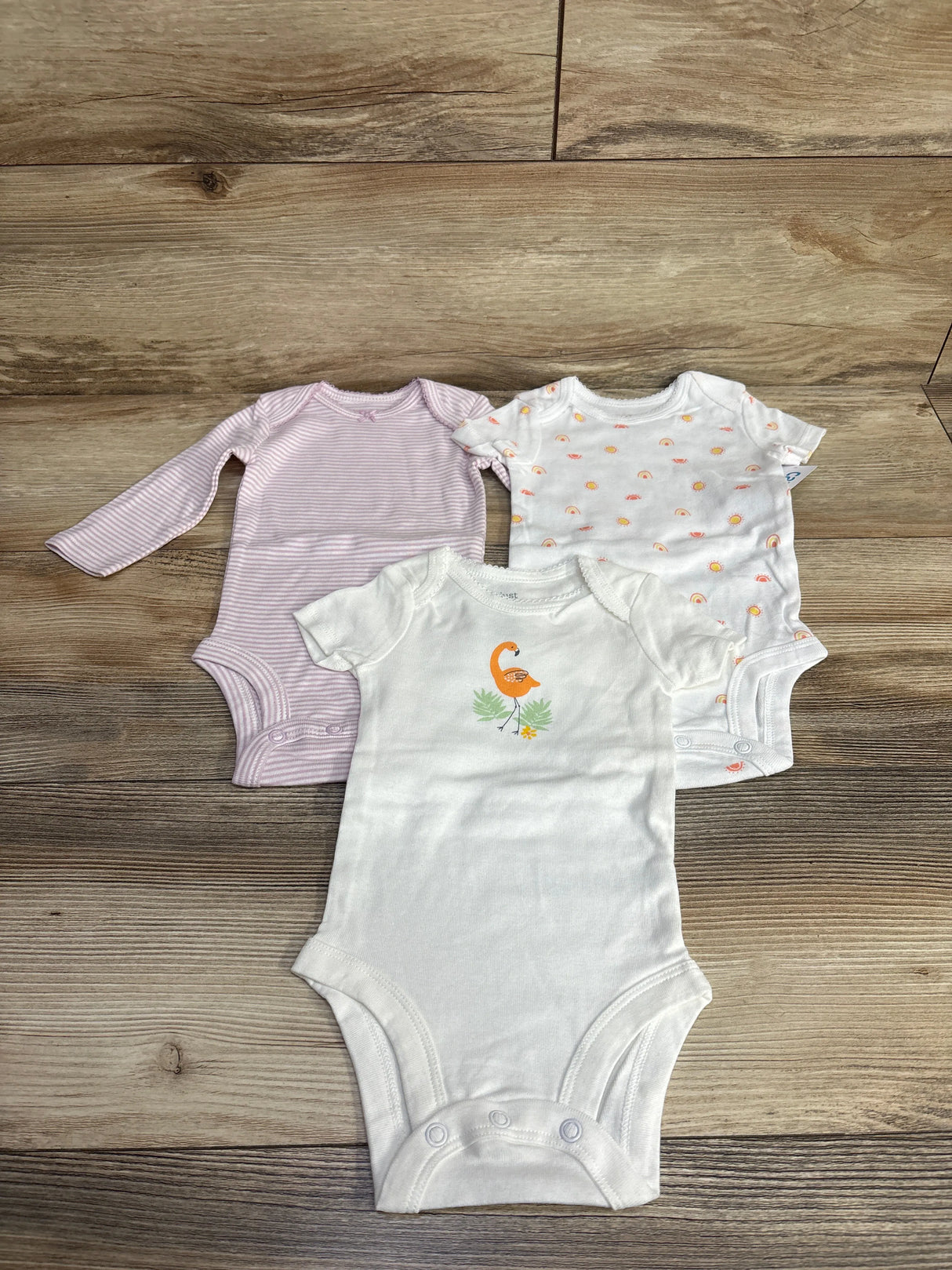 NEW Just One You 3pk Bodysuits White sz 3m