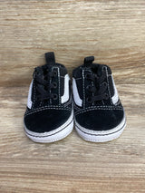 Vans Old Skool 'Black White' Crib Shoes sz 2c