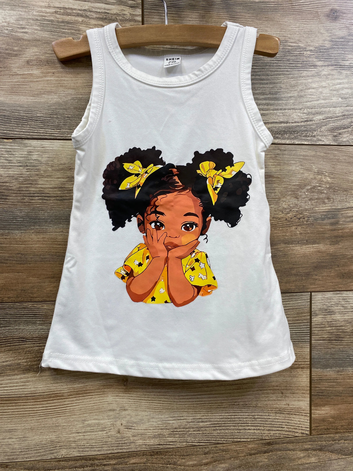 Shein Graphic Tank Dress White sz 6-9m