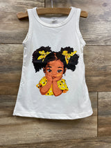 Shein Graphic Tank Dress White sz 6-9m