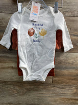NEW Just One You 2Pc 'Thankful' Bodysuit & Skeggings White Sz 3m - Me n Mommy To Be