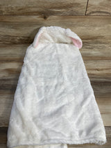 Pottery Barn Kids Faux Fur Bunny Hooded Towel White sz 0-24m